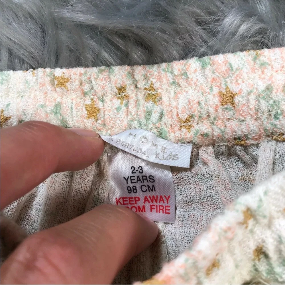 Zara 2-3 Years Floral Star Print Harem Pants